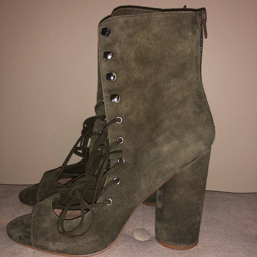 Green lace up heel from Steve Madden